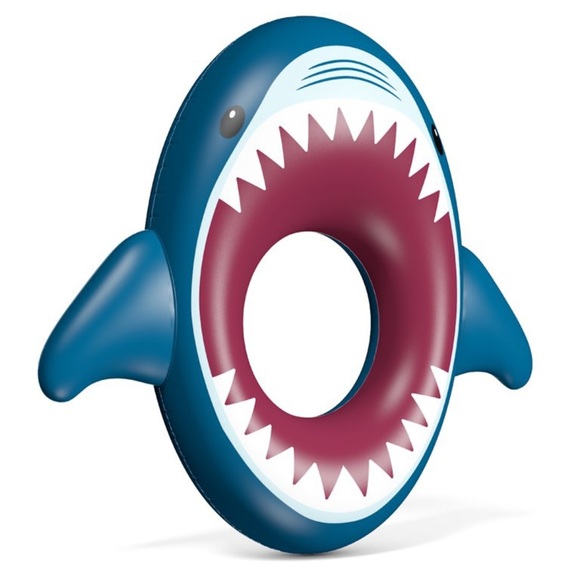 Jasonwell Inflatable Shark Pool Float Shark Floaties Water Fun Summer Beach - Picture 3 of 6